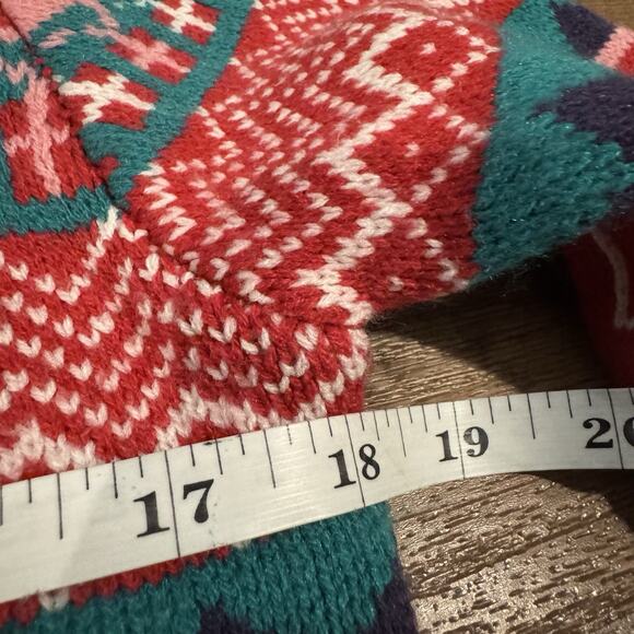 H&M Divided Fair Isle Not So Ugly Christmas Sweater Cats Red Navy Blue Sz XS EUC - Picture 5 of 7